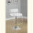 Alameda Chrome And White Adjustable Bar Stool