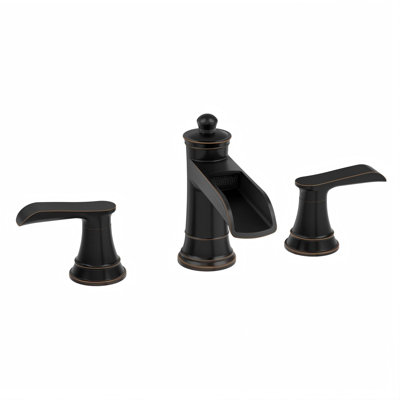 Widespread Waterfall 2-Handle Bathroom Sink Faucet with Drain Assembly