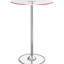 Table de bar bistro avec plateau en verre et finition en verre - pièce ronde de salle à manger, 42 pouces de hauteur, 28 dimensions, éclairage écoénergétique, base en métal, look contemporain avec table, hauteur, largeur et profondeur, économie
