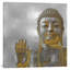 Silver And Gold Buddha by Tom Bray - Wrapped Canvas Print-42154316