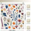 Rideaux de douche Watercolor Botanical Floral, 71 × 71-1661334732