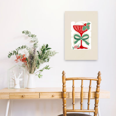 «Festive Cocktail Cheer», impression d'art rétro rétro