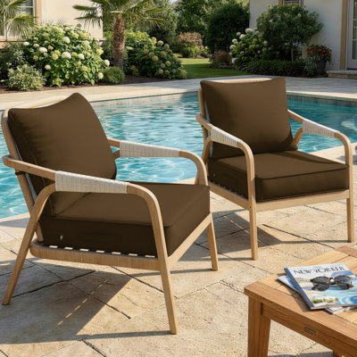 Housse de coussin de siège d'extérieur pour patio avec fond antidérapant