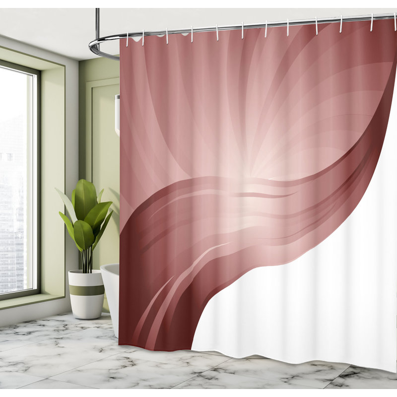 Ensemble de rideau de douche + crochets, H 70 po x l 69 po, Mauve taupe