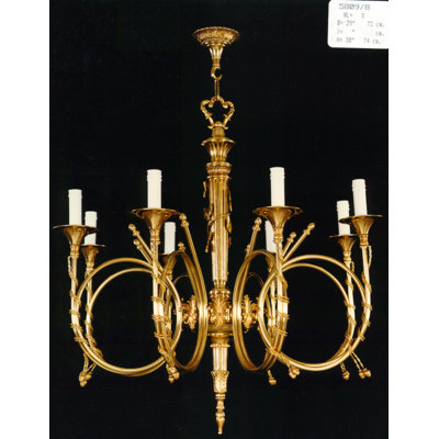 Deans 8 - Light Candle Style Chandelier