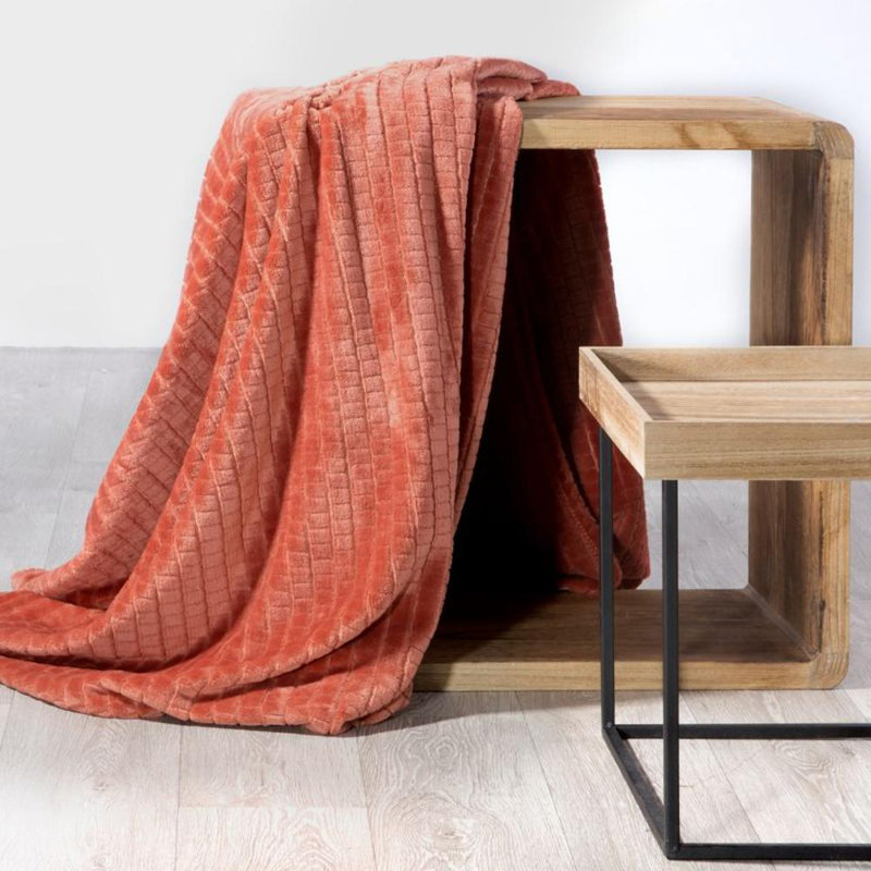 Inglewood Canora Grey Blanket, W200 x L150cm, Brick