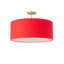 Plafonnier extensible semi-encastré, rouge cramoisi, laiton vieilli
