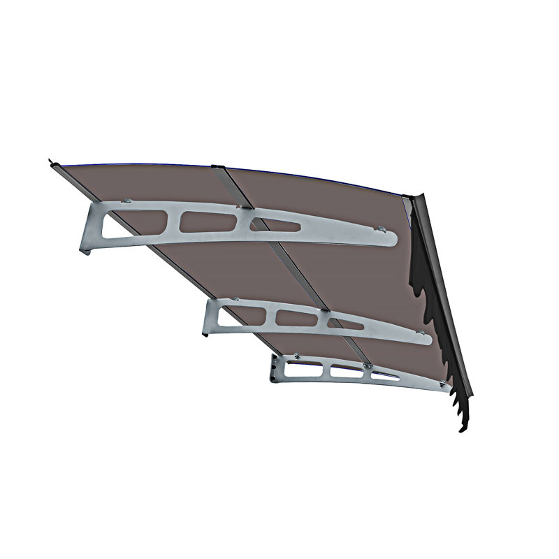 Series Door Window Awning Canopy, 79.02" W x 34.02" D, Silver/Clear