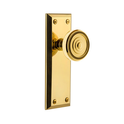 Grandeur Fifth Avenue Plate Single Dummy with Soleil Door Knob