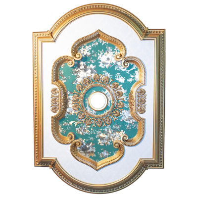 Rectangle Gold Ceiling Medallion