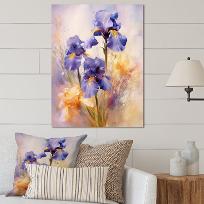 " Purple Yellow Iris Impressions "