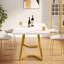 Unfinished Metal Base Dining Table-889820310-889820309
