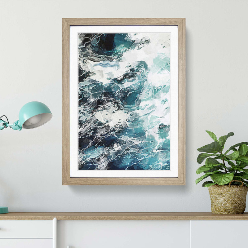 Tempest in Abstract - Framed Print, 48cm H x 36cm W x 2cm D, Oak Framed