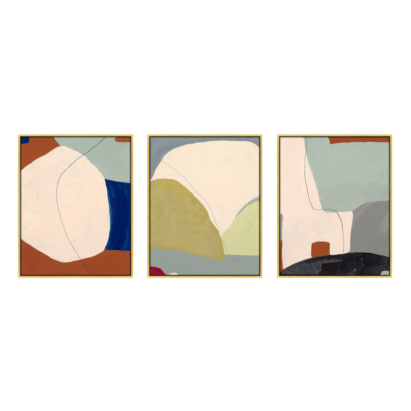 Dreamscape Trio. Set Of 3 by Andrea Stokes, Gold Framed, 30" H x 24" W x 1.38" D