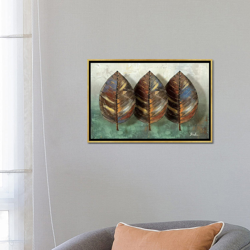"Three Amigos I" par Patricia Pinto, reproduction d’art, Toile encadrée d'or, Pas de tapis, H 18 po x l 26 po x P 1,5 po