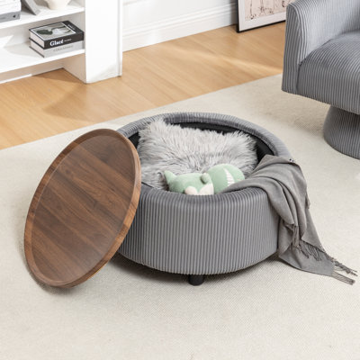 Table basse ronde avec rangement Pietsch