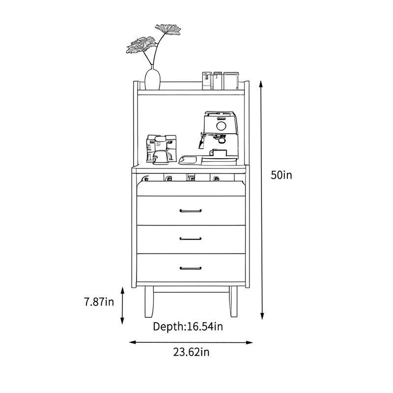 Armoire de rangement simple, Brun