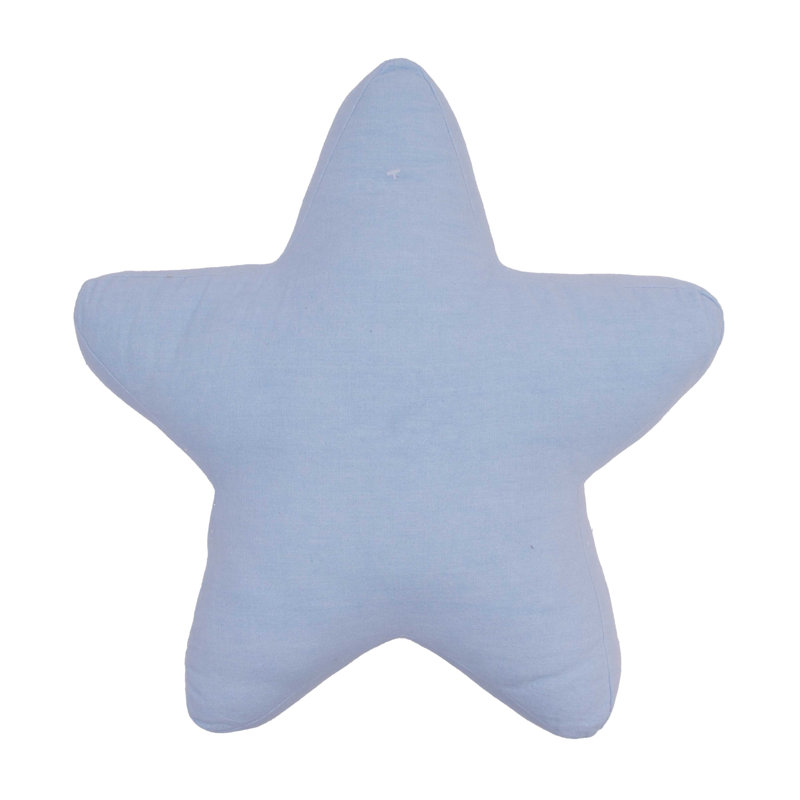 Coussin décoratif en forme de flocon de neige glacé étoile de Noël 16 po x 16 po