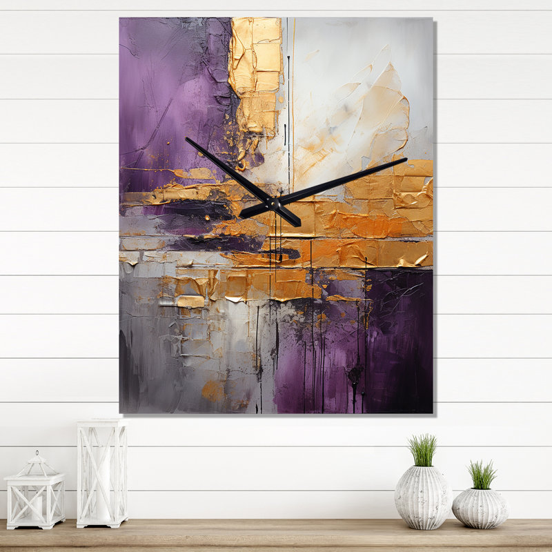 Jasten - Horloge murale moderne abstraite, H 32 po x l 16 po x P 1 po