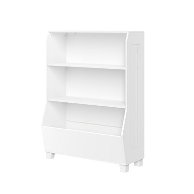 RiverRidge Kids 34in Playroom Bookshelf with Veggie Bin Organizer and 2 Open Toy Storage Shelves by RiverRidge Home