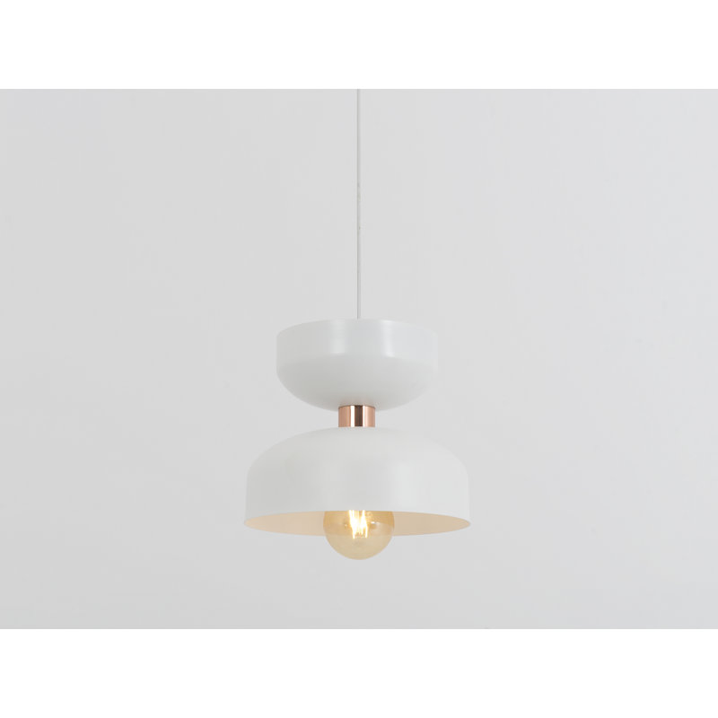 Fredson 1 - Light Bowl Pendant, 224cm H x 22.5cm W x 22.5cm D, White