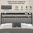 Modern Upholstered Platform Bed with a Starry Sky Projector, Built-in Storage Bench, Convenient Charging Station, Easy Assembly-240340907-240340903