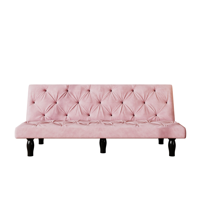 Lit en velours rose avec profondeur de 66 pouces, cadre, 3 positions réglables, rembourrage en mousse à haute élasticité, s'adapte à tous les lits décoratifs, engrenages pour passer, conception, soutien, coussins de siège relaxants