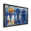 «Blue Boho Woman In Meditation - Woman Boho», reproduction d'art murale-803818352-803818362