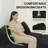 130" Cloud Boneless Couch Modular U-Shaped Sectional Sofa, 4-Seater with Reversible Chaise, Striped Corduroy Fabric for Living Room or Bedroom-387405599