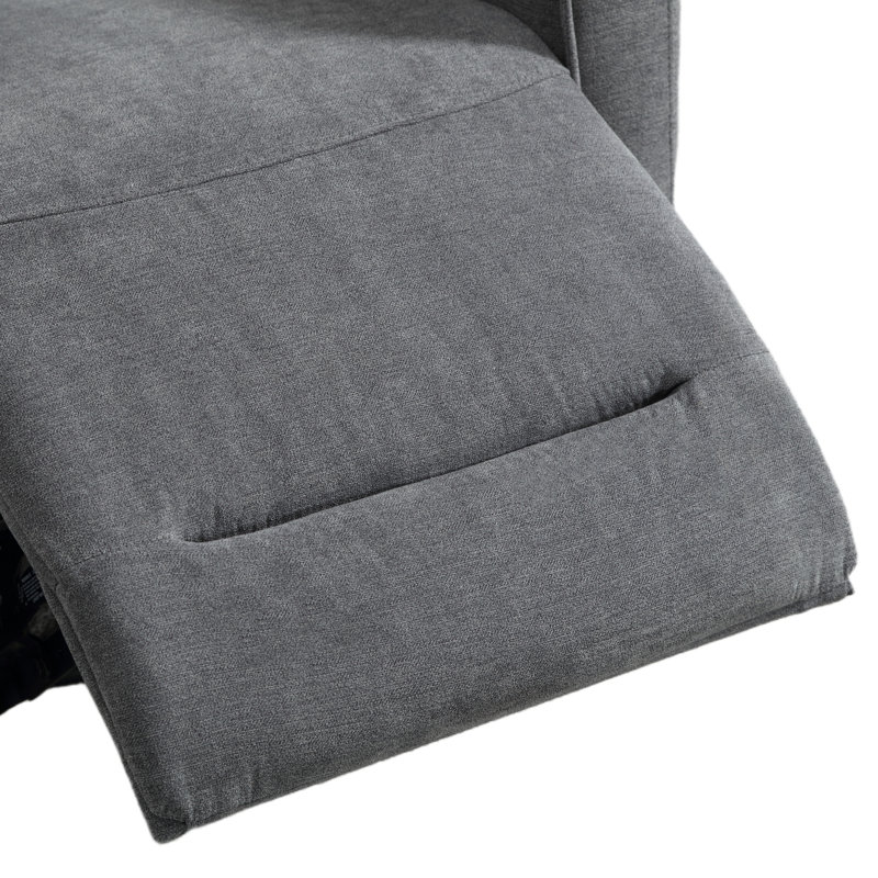 Naela 29.1'' Wide Modern and Soft Upholstered Swivel and Rocker Power Recliner (Set of 2), Gray Polyester Blend