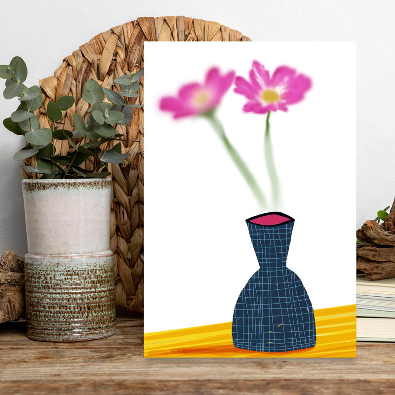 Art contemporain fleur contemporaine, H 18 po x l 12 po