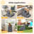 4-Step Dog Stairs w/Adjustable Steps for High Beds Sofas for Small & Medium Dogs