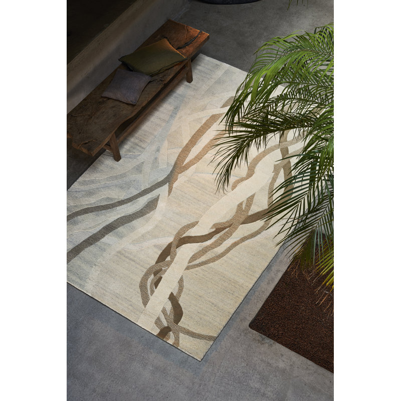 Lianes Area Rug in Natural/Brown, Rectangle 6'6'' x 9'10''