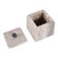 Boîte décorative carrée moderne en marbre avec couvercle pour salon - Organisateur de rangement contemporain, objet décoratif pour entrée - 12,7 cm, beige et brun