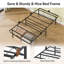Lit simple en métal Antioch avec supports de matelas à 360 ° et rangement sous le lit, aucun sommier requis, assemblage facile-1180072624