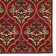 Tapis rouge / beige à motif ikat Bloomingdale