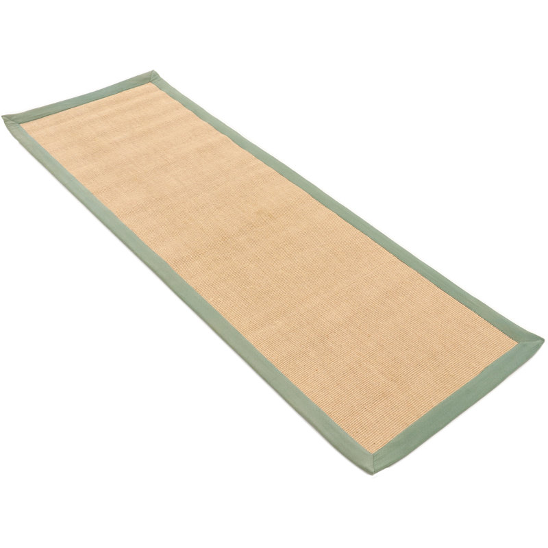 Sisal Hand Woven Green Rug, Runner 80 x 500cm