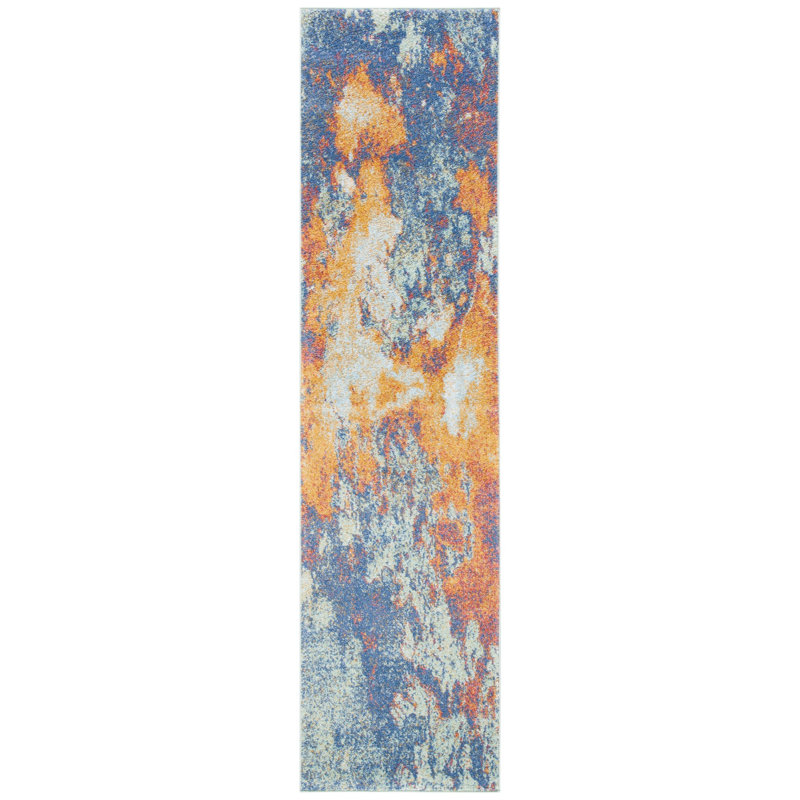 Christa Performance Abstract Rug, Runner 2' x 8'