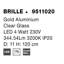 1 - Light Gold LED Sphere Pendant