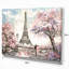 Paysage urbain «Eiffel avec fleurs roses», peinture-35109228-35109233