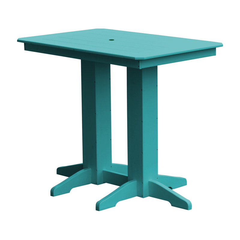 Table de bar Nettie, Bleu Aruba, l 33 po x L 72 po x H 42 po