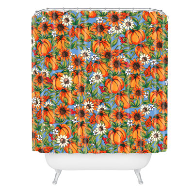 Rideau de douche simple citrouille harvest