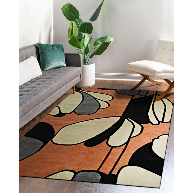 Tapis multicolore en laine touffeté à la main Mira Freya