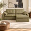 86.61 " Faux Leather Sectional-1968372811