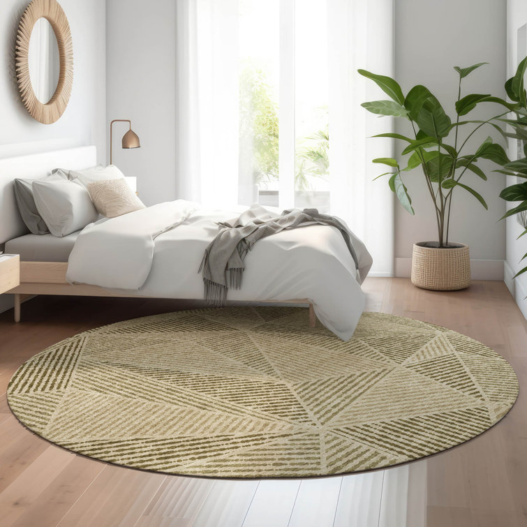 Premium Machine Washable Cerrito Khaki Rug