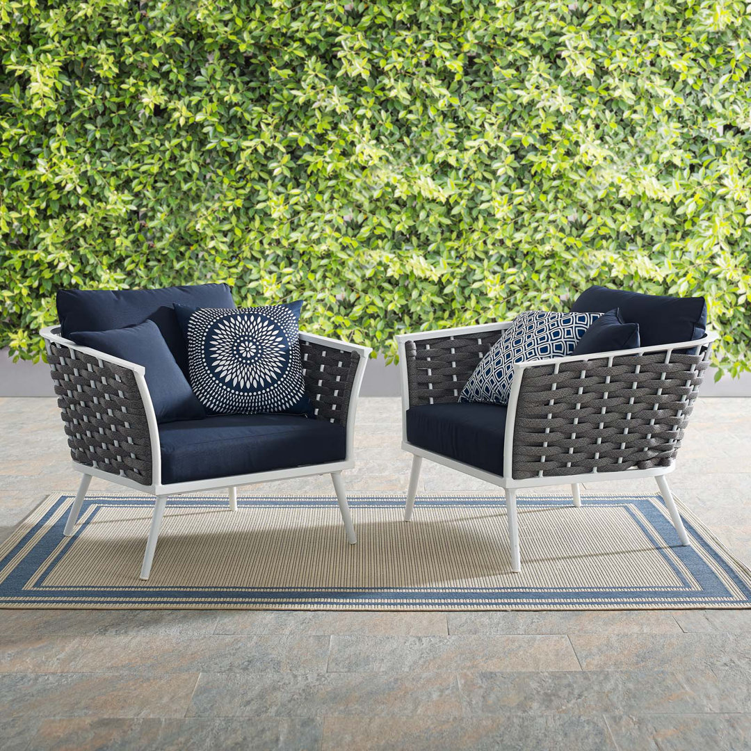 Stance Aluminum Armchair Set of 2 (Set of 2) Modway Cushion