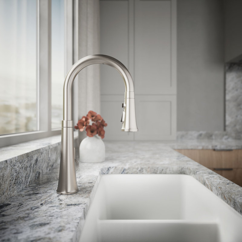 Tone Touchless Pull-Down Kitchen Sink Faucet with Three-Function Sprayhead, Vibrant Stainless
