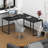 Cleao L-Shaped Metal Base Computer Desk-625406574