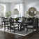 Dareld Trestle Table Set w/ Upholstered Chairs