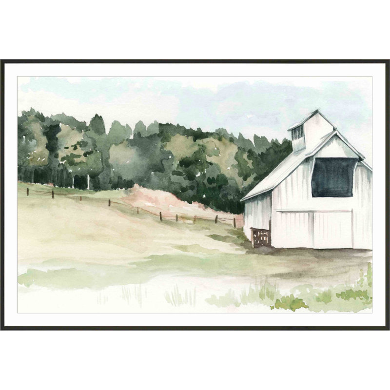 «Barn III» par Jennifer Paxton Parker - peinture encadrée, Noir, H 36,09 po x l 52,09 po x P 1,1 po